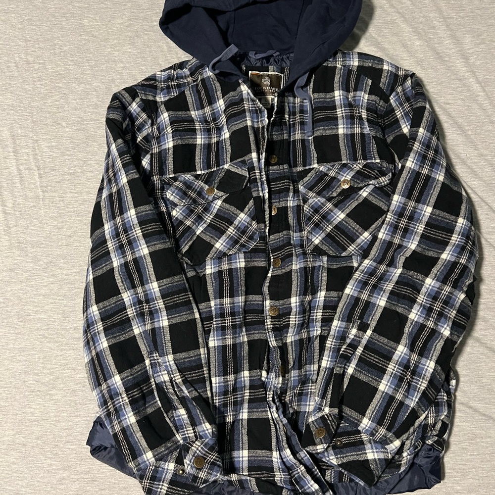 Plaid Hooded Flannel Jacket
